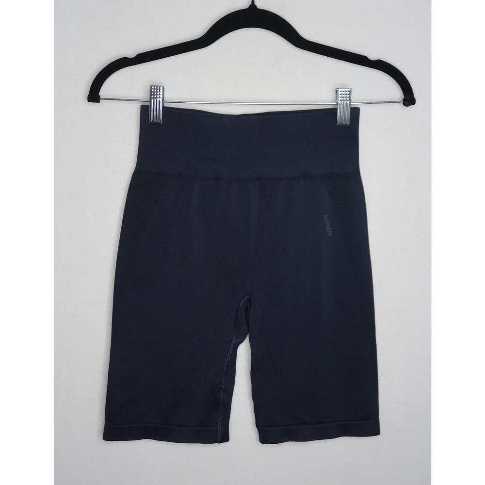 Gymshark Flex Cycling Shorts Womens M Navy Blue High Rise Seamless Biker NWOT